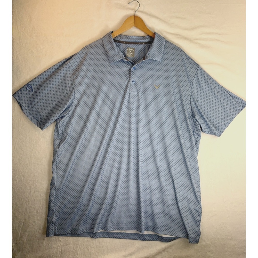 Callaway Polo Shirt Mens 2XL Opti-Dri Golf Performance Short Sleeve Embroidered